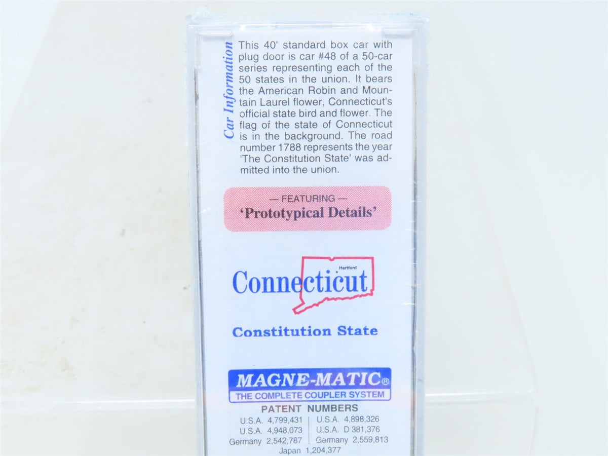 N Scale Micro-Trains MTL 02100412 CT Connecticut State 40&#39; Box Car #1788 Sealed