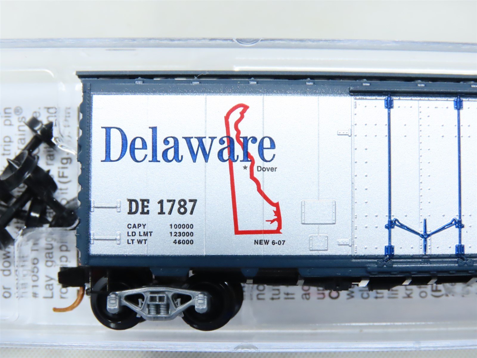 N Scale Micro-Trains MTL 02100414 DE Delaware State 40' Plug Door Box Car #1787
