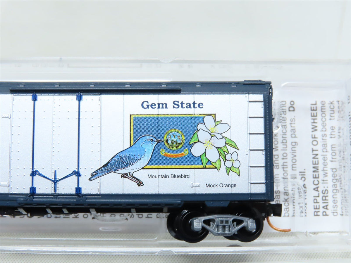 N Scale Micro-Trains MTL 02100398 ID Idaho State 40&#39; Plug Door Box Car #1890