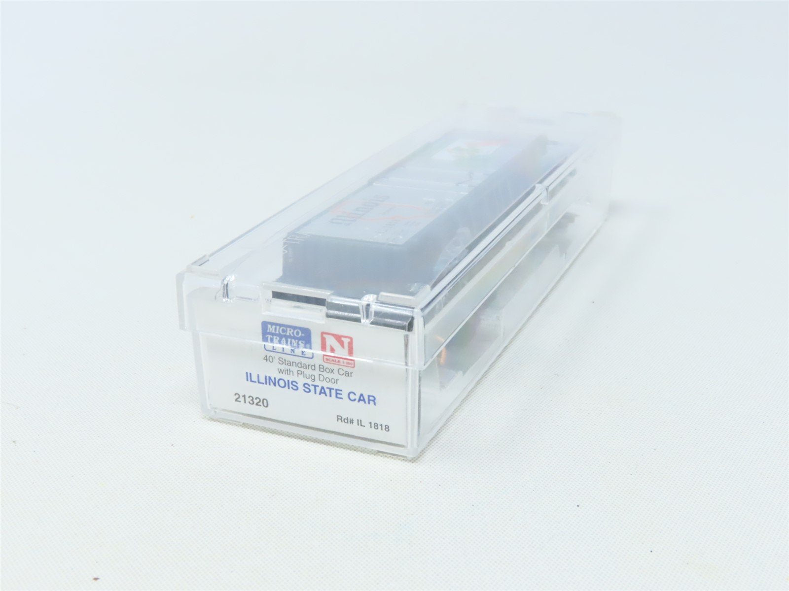 N Scale Micro-Trains MTL 21320 IL Illinois State 40' Plug Door Box Car #1818