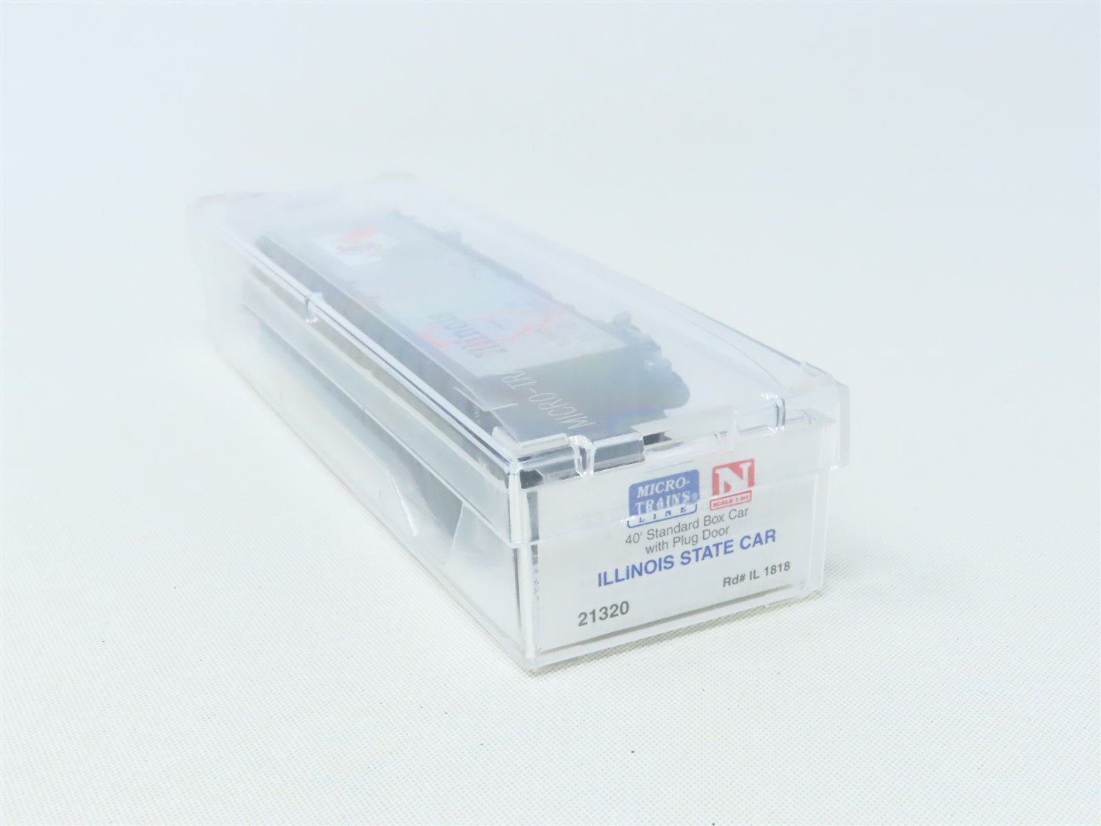 N Scale Micro-Trains MTL 21320 IL Illinois State 40' Plug Door Box Car #1818
