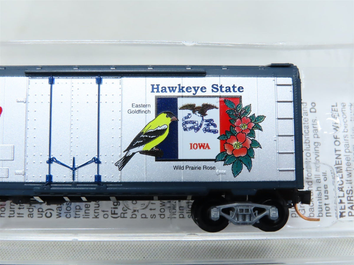 N Scale Micro-Trains MTL 21380 IA Iowa State 40&#39; Plug Door Box Car #1846