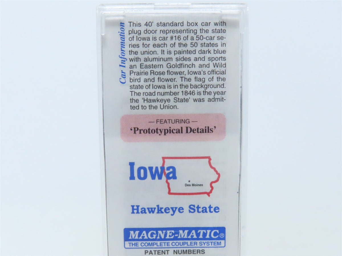 N Scale Micro-Trains MTL 21380 IA Iowa State 40&#39; Plug Door Box Car #1846