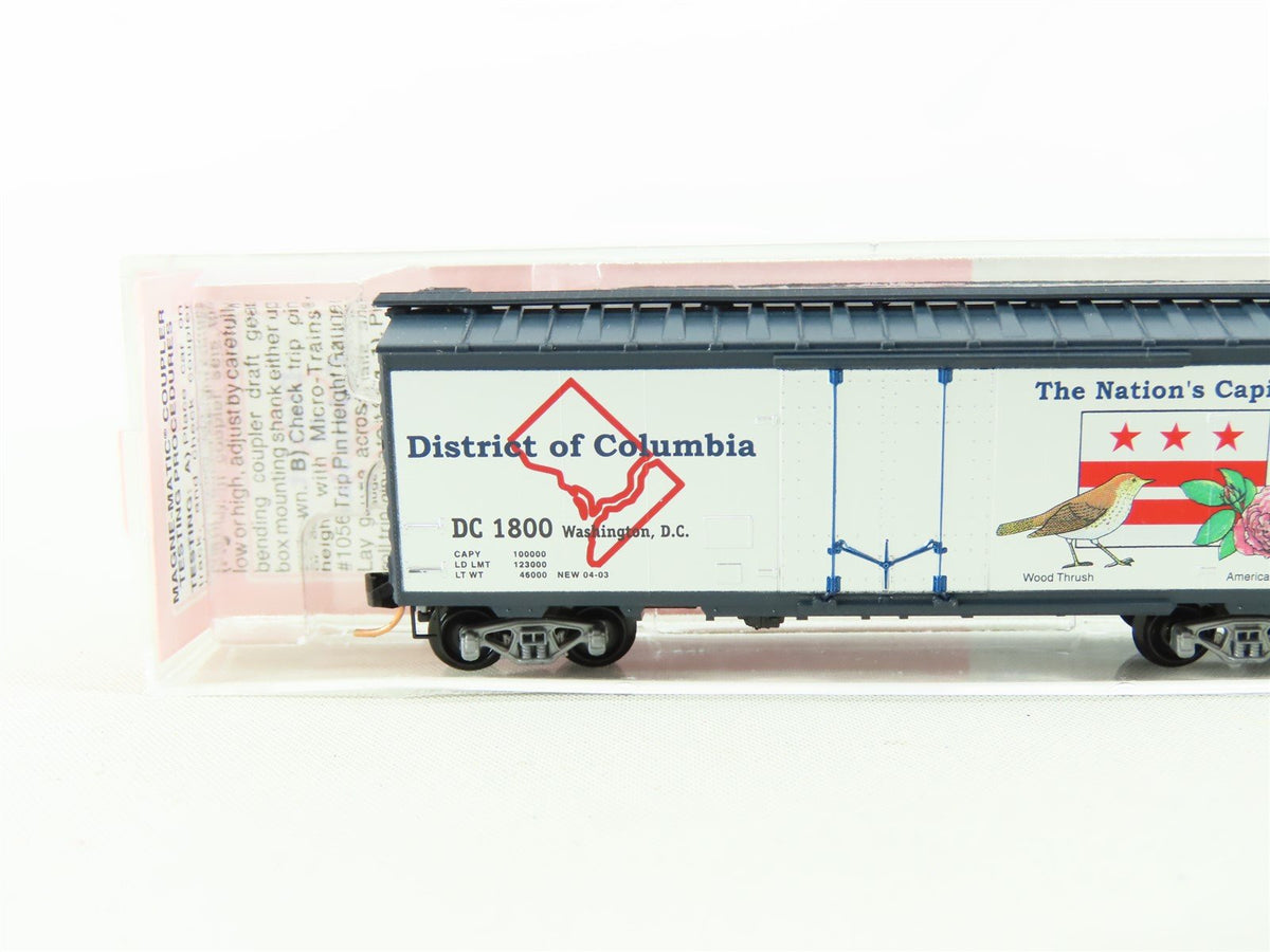 N Scale Micro-Trains MTL NSC 4-03 DC District of Columbia 40&#39; Boxcar #1800