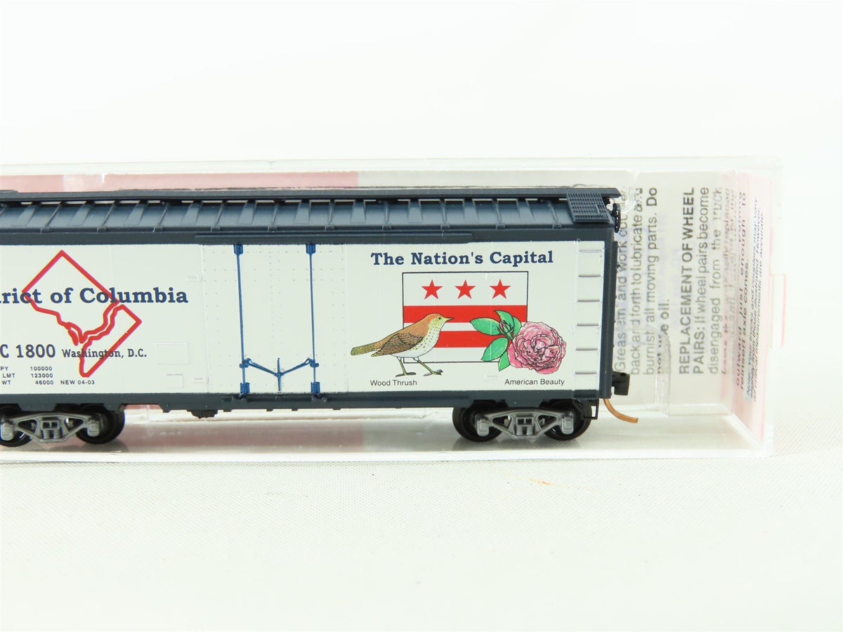 N Scale Micro-Trains MTL NSC 4-03 DC District of Columbia 40&#39; Boxcar #1800