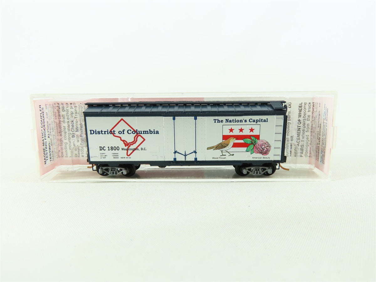 N Scale Micro-Trains MTL NSC 4-03 DC District of Columbia 40&#39; Boxcar #1800