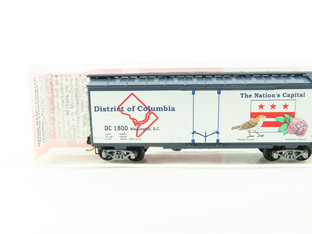 N Scale Micro-Trains MTL NSC 4-03 DC District of Columbia 40&#39; Boxcar #1800