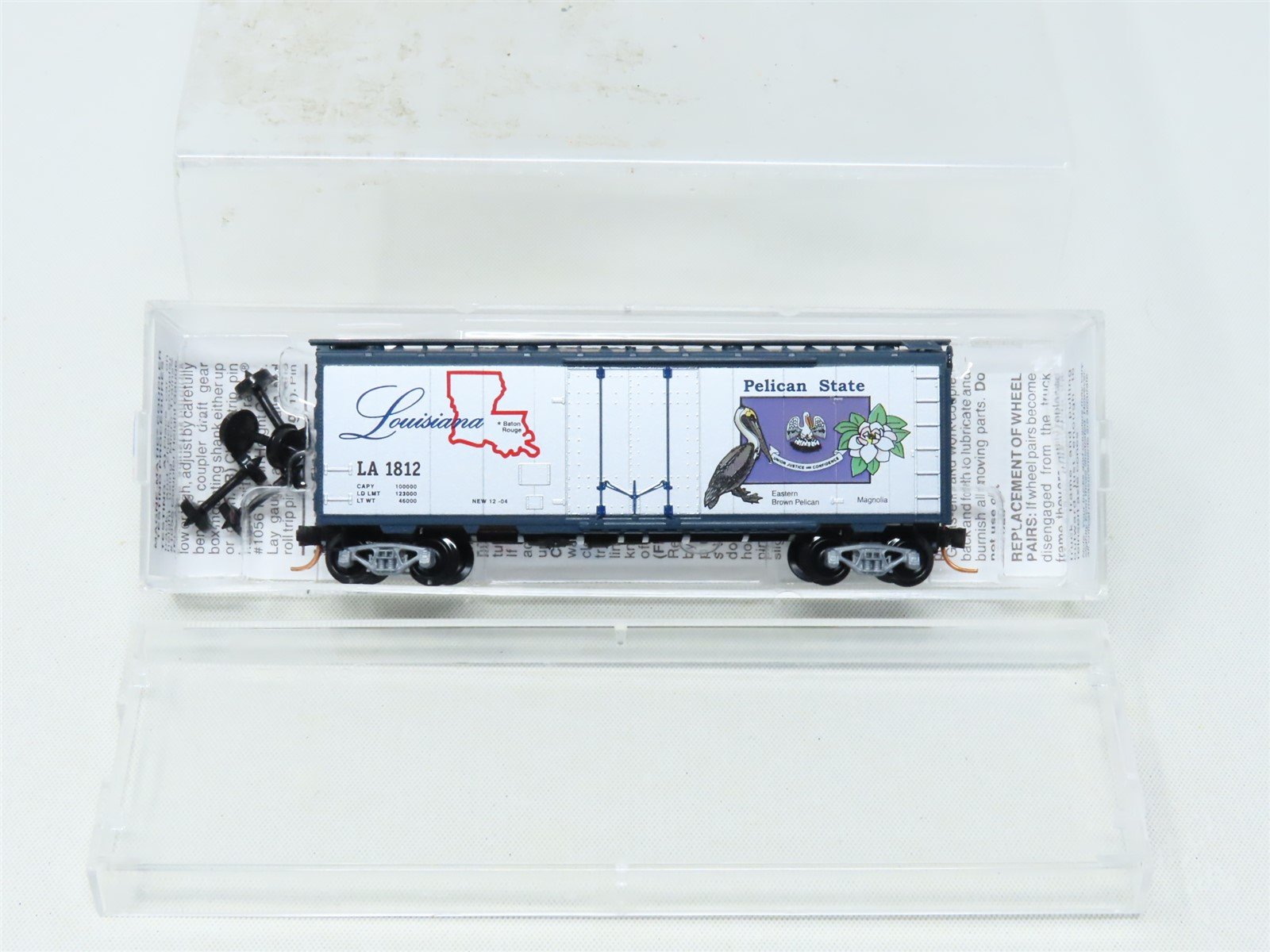 N Scale Micro-Trains MTL 21385 LA Louisiana State 40' Plug Door Box Car #1812