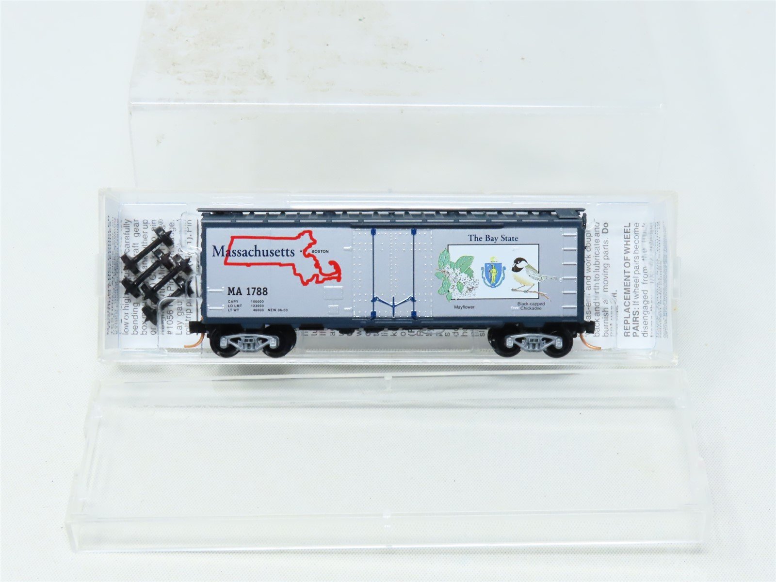 N Scale Micro-Trains MTL 21370 MA Massachusetts State 40' Box Car #1788