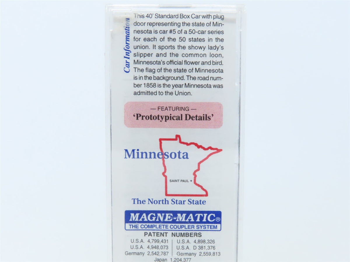N Scale Micro-Trains MTL 21360 MN Minnesota State 40&#39; Plug Door Box Car #1858