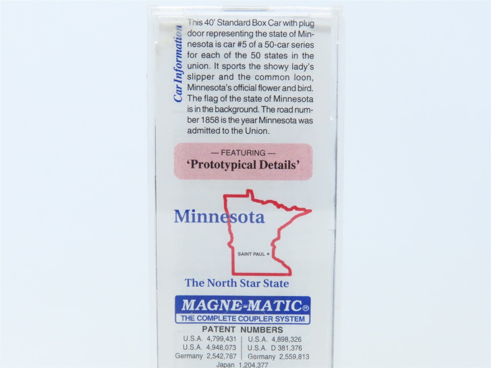 N Scale Micro-Trains MTL 21360 MN Minnesota State 40' Plug Door Box Car #1858