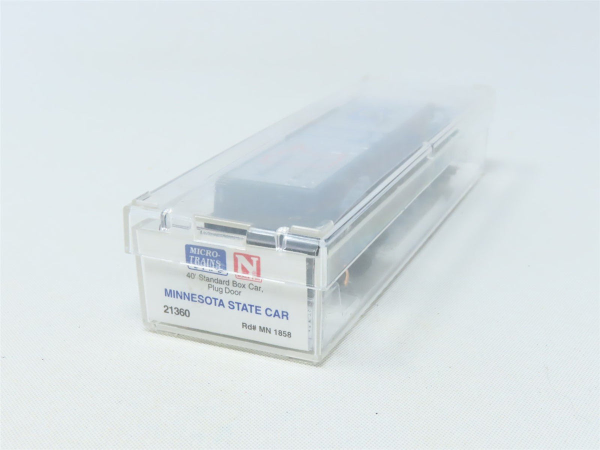 N Scale Micro-Trains MTL 21360 MN Minnesota State 40&#39; Plug Door Box Car #1858