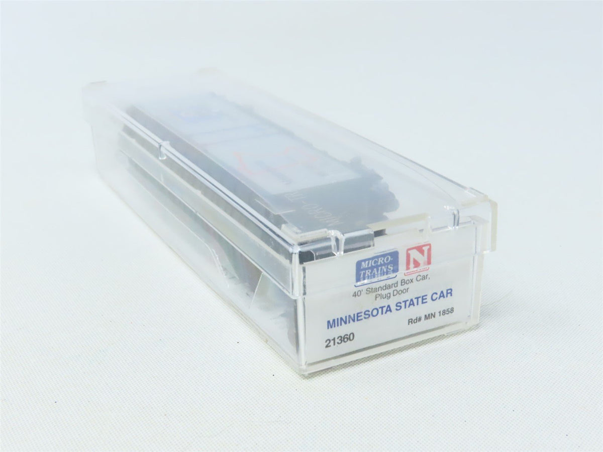 N Scale Micro-Trains MTL 21360 MN Minnesota State 40&#39; Plug Door Box Car #1858
