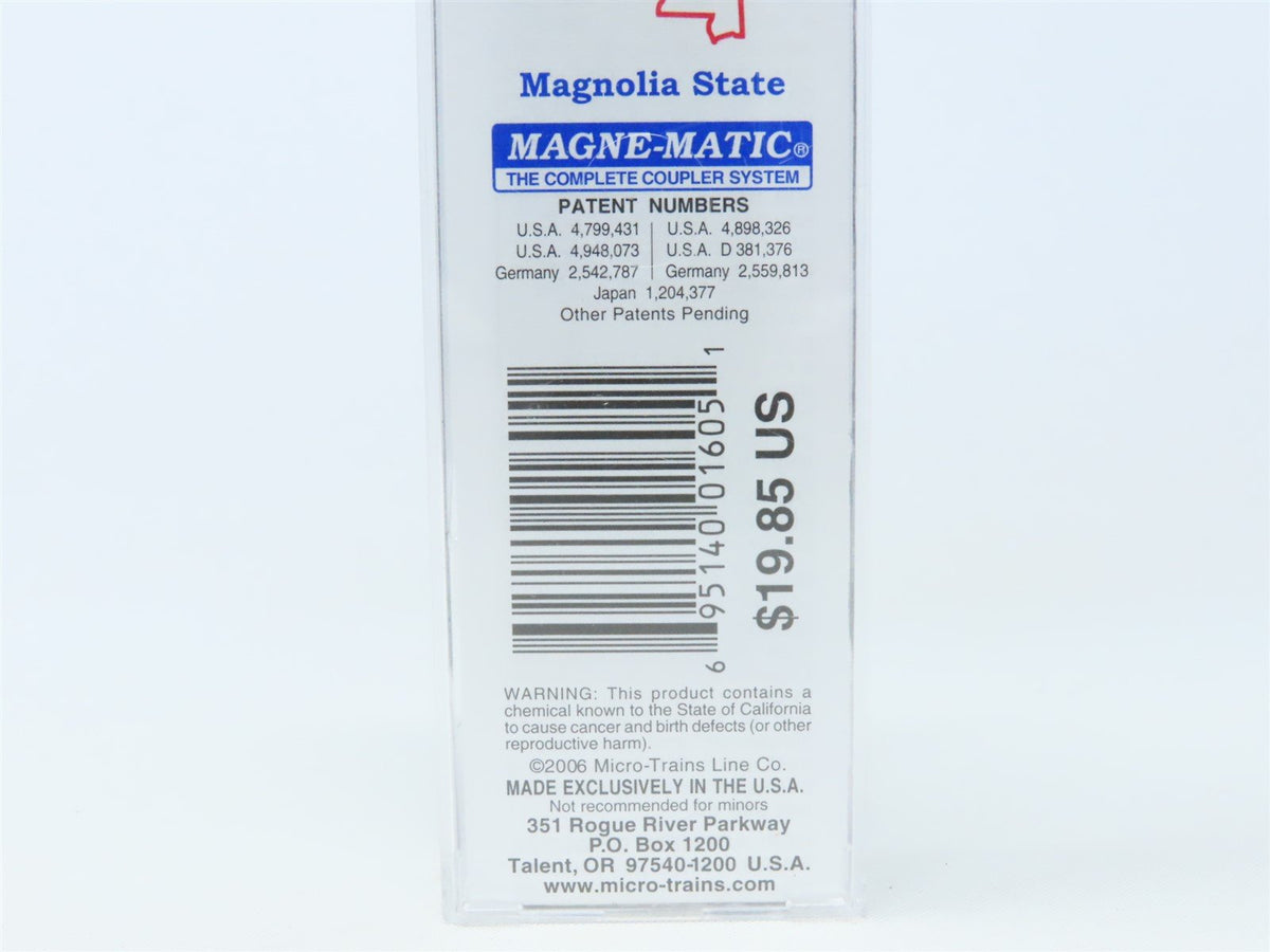 N Micro-Trains MTL 02100401 MS Mississippi State 40&#39; Plug Door Box Car #1817