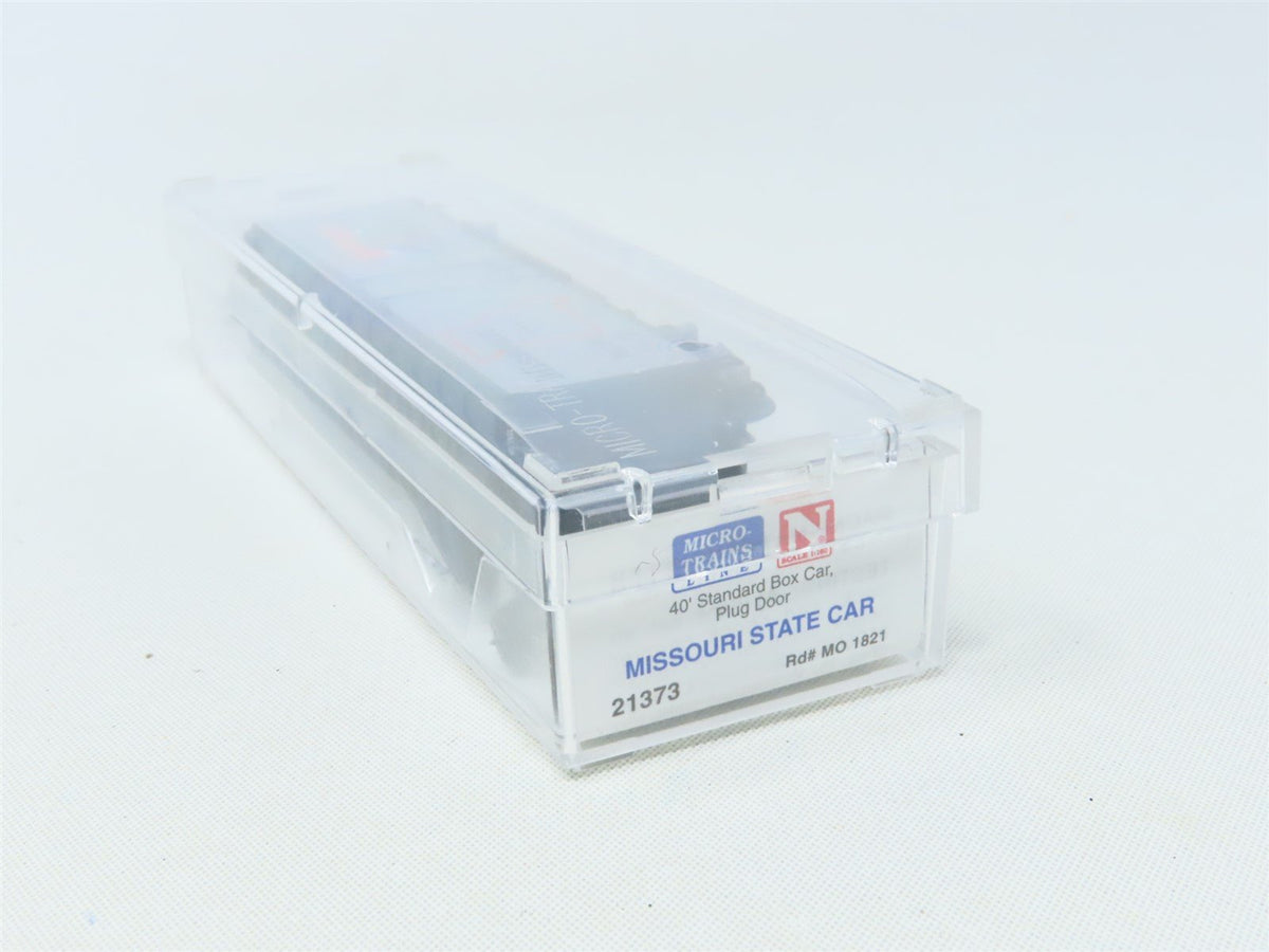 N Scale Micro-Trains MTL 21373 MO Missouri State 40&#39; Plug Door Box Car #1821