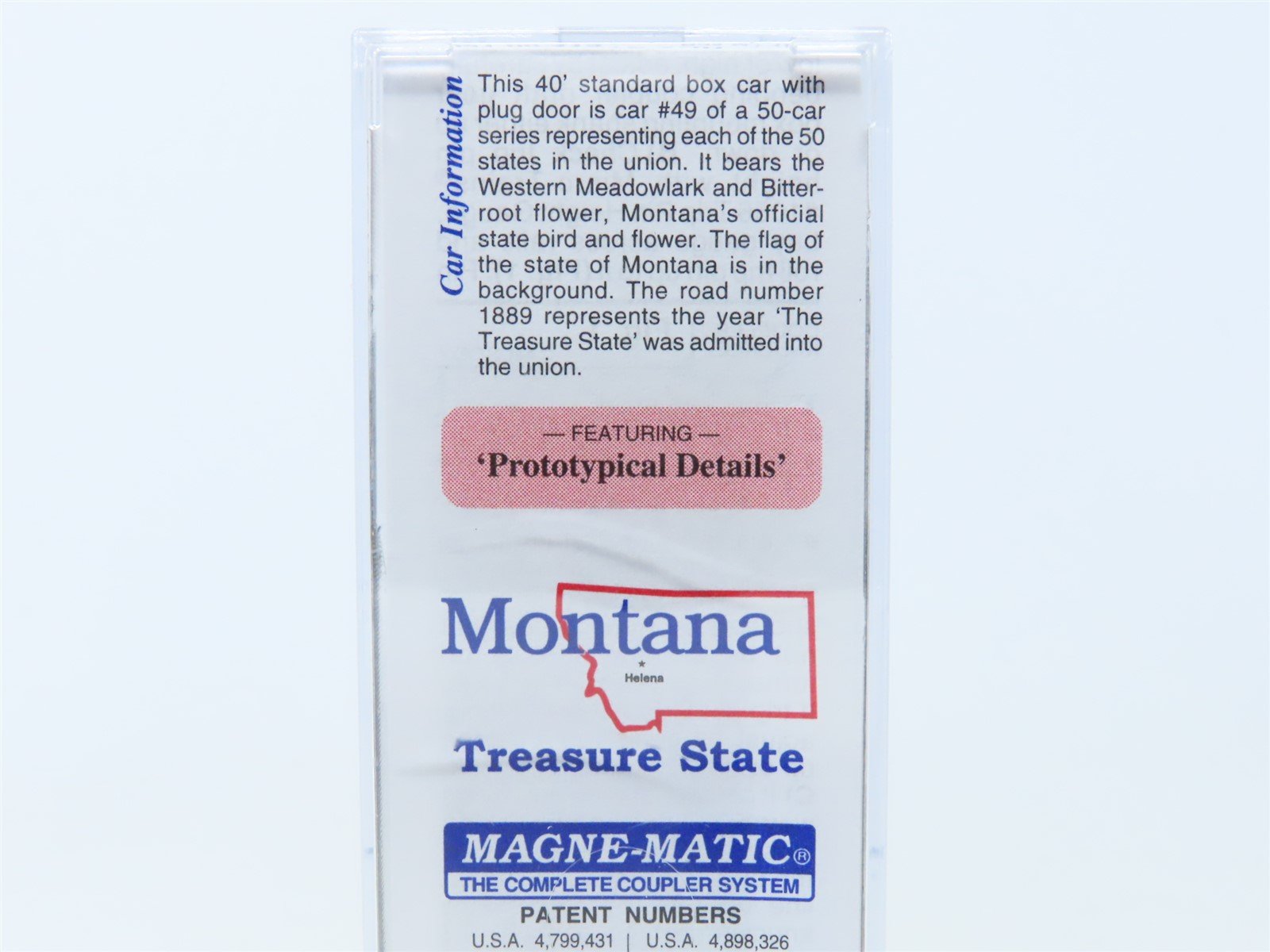 N Scale Micro-Trains MTL 02100413 MT Montana State 40' Plug Door Box Car #1889