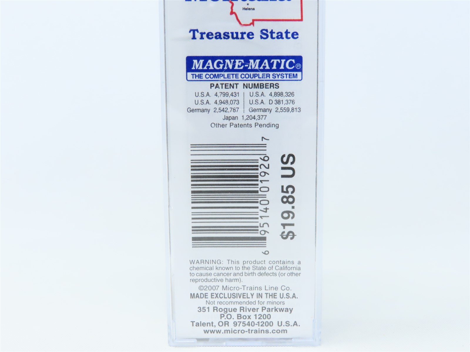 N Scale Micro-Trains MTL 02100413 MT Montana State 40' Plug Door Box Car #1889