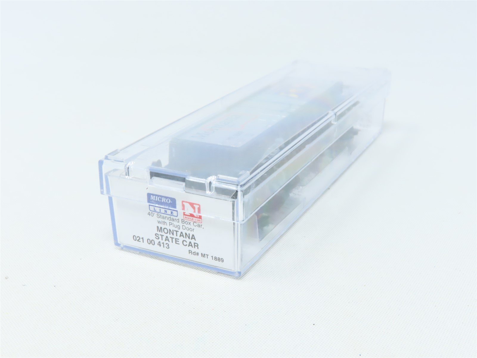 N Scale Micro-Trains MTL 02100413 MT Montana State 40' Plug Door Box Car #1889