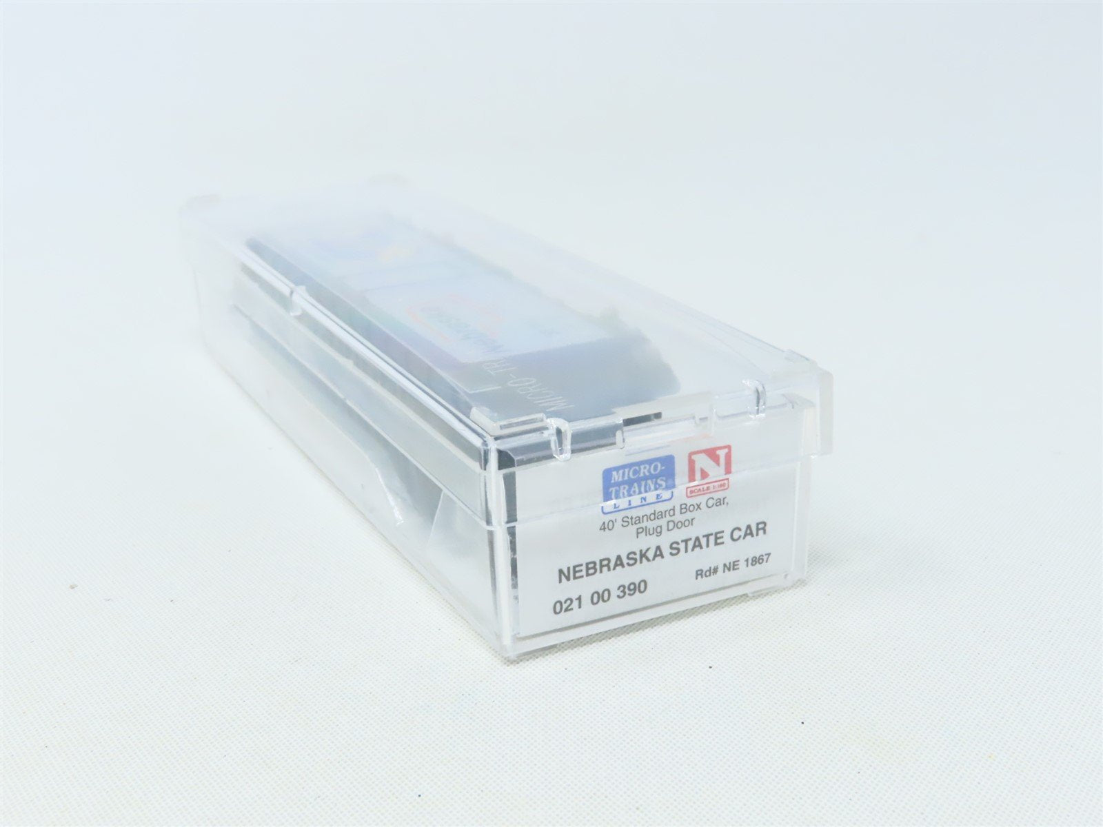 N Scale Micro-Trains MTL 02100390 NE Nebraska State 40' Plug Door Box Car #1867