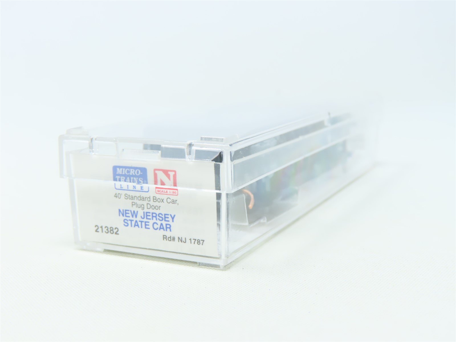 N Scale Micro-Trains MTL 21382 NJ New Jersey State 40' Plug Door Box Car #1787