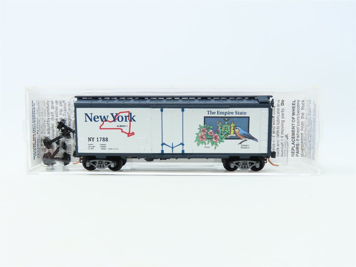 N Scale Micro-Trains MTL 21340 NY New York State 40&#39; Plug Door Box Car #1788