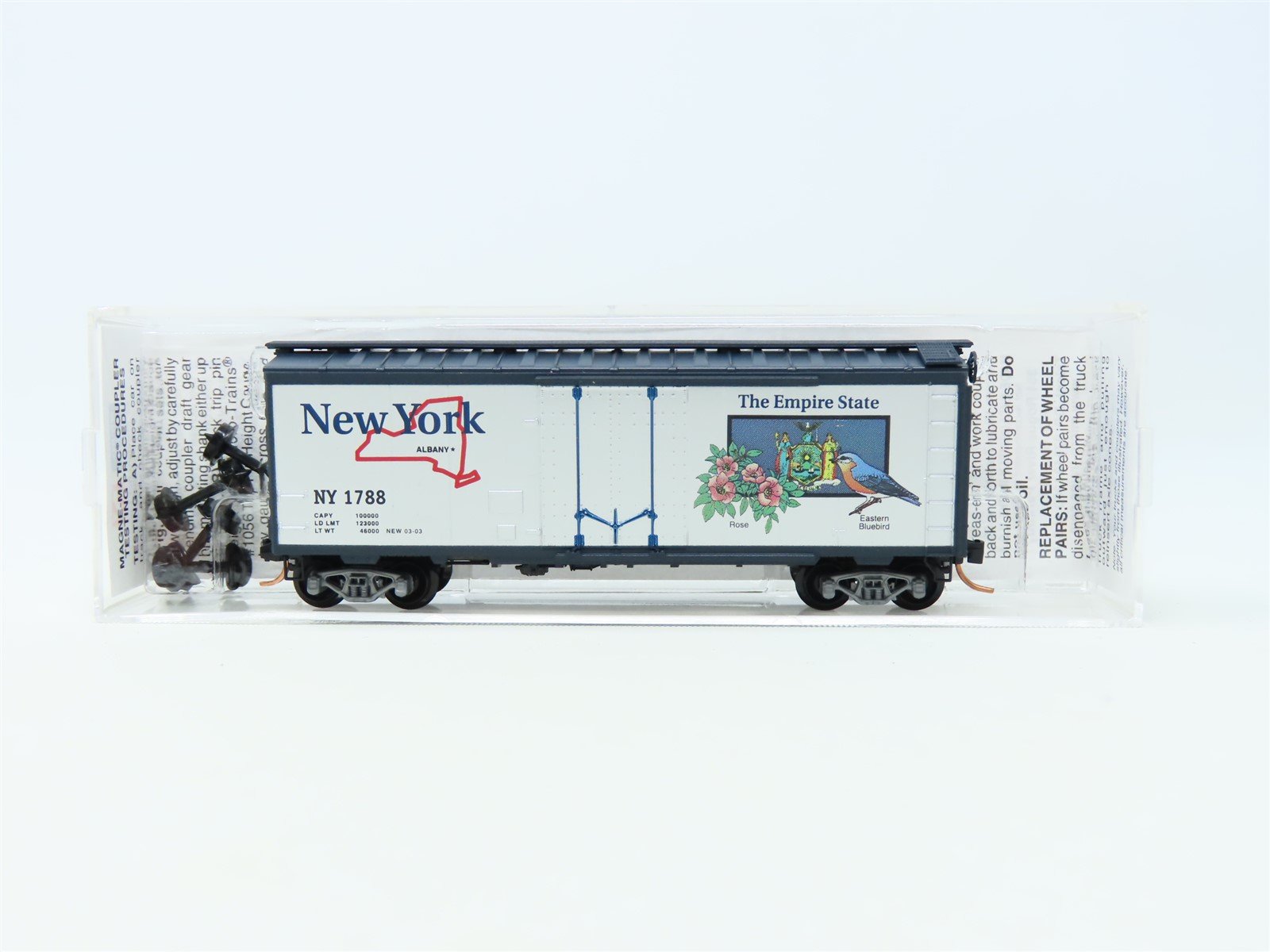 N Scale Micro-Trains MTL 21340 NY New York State 40' Plug Door Box Car #1788