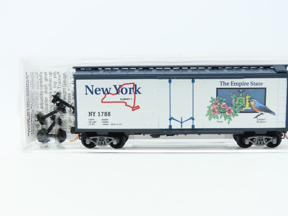 N Scale Micro-Trains MTL 21340 NY New York State 40&#39; Plug Door Box Car #1788