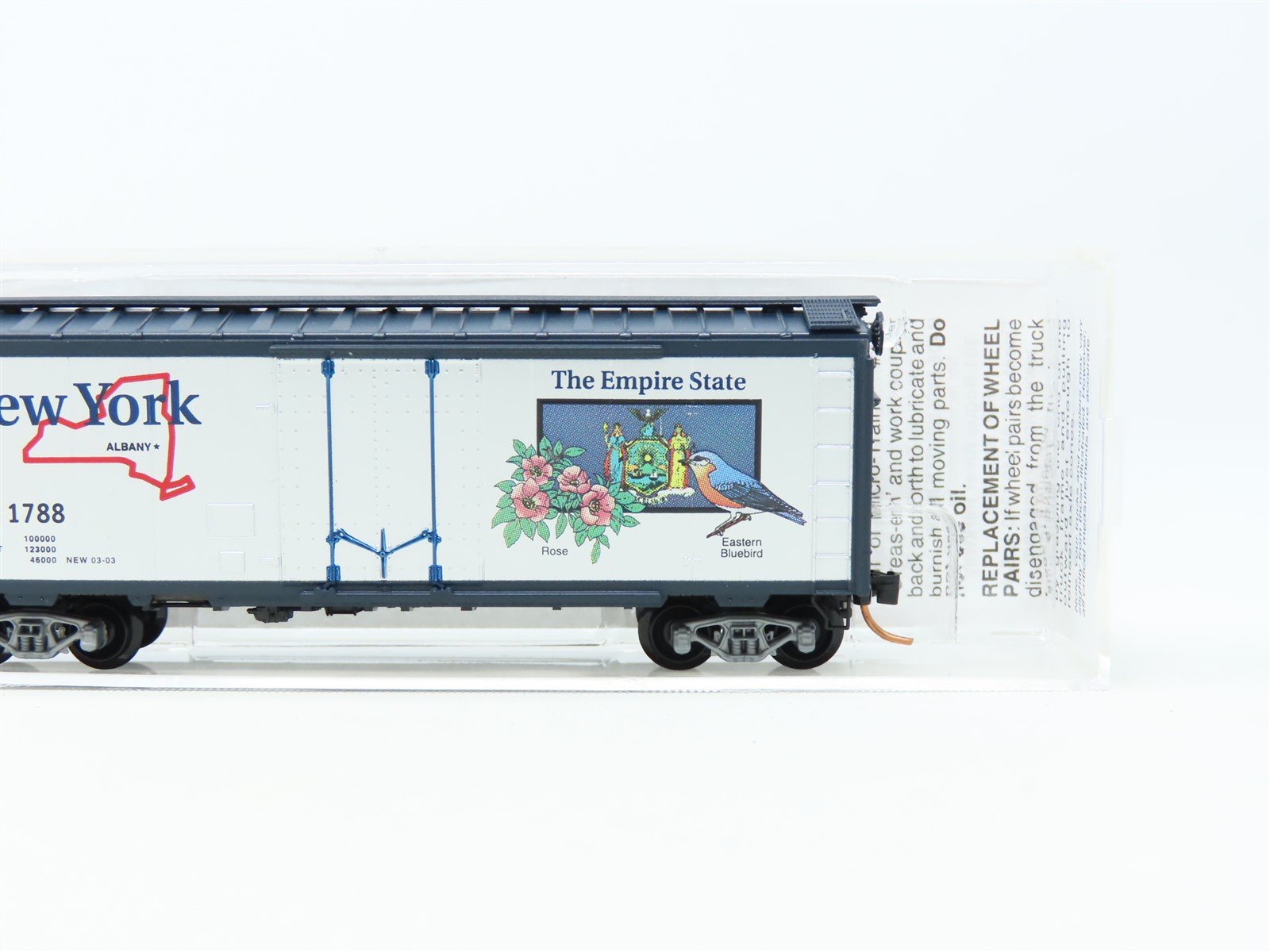 N Scale Micro-Trains MTL 21340 NY New York State 40' Plug Door Box Car #1788