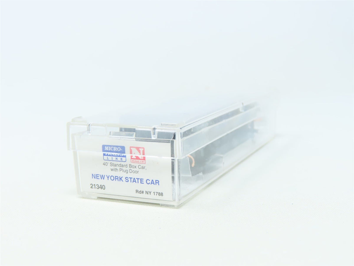 N Scale Micro-Trains MTL 21340 NY New York State 40&#39; Plug Door Box Car #1788