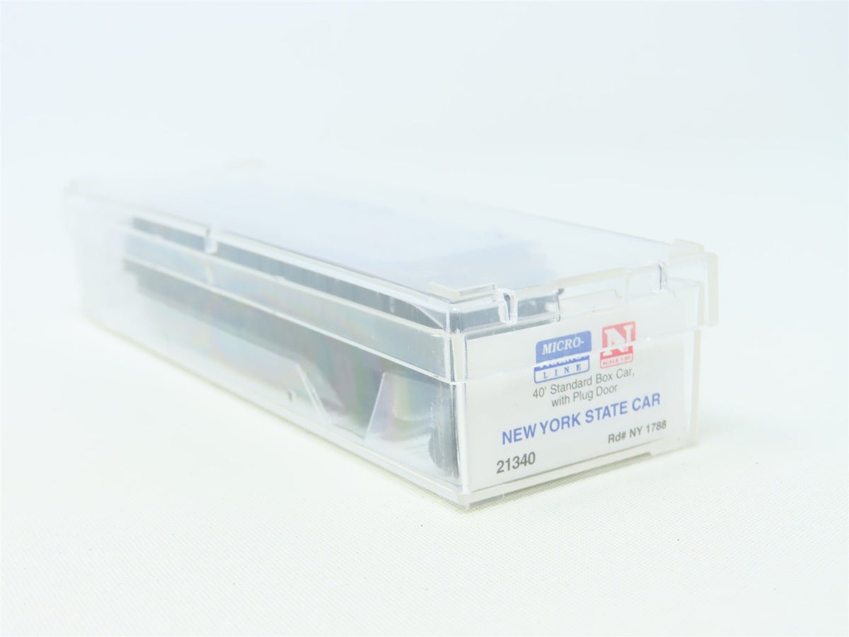 N Scale Micro-Trains MTL 21340 NY New York State 40&#39; Plug Door Box Car #1788