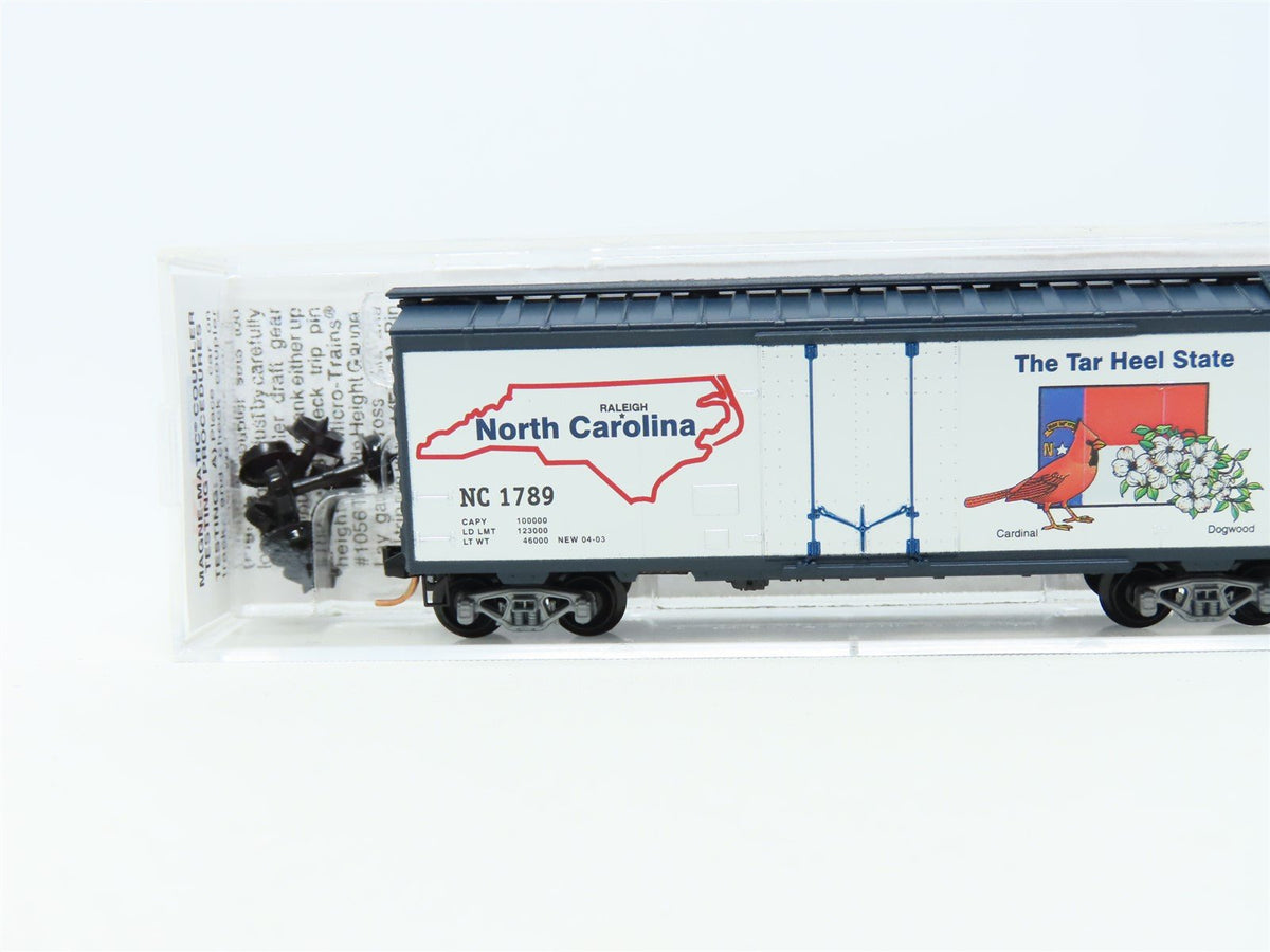 N Micro-Trains MTL 21350 NC North Carolina State 40&#39; Plug Door Box Car #1789