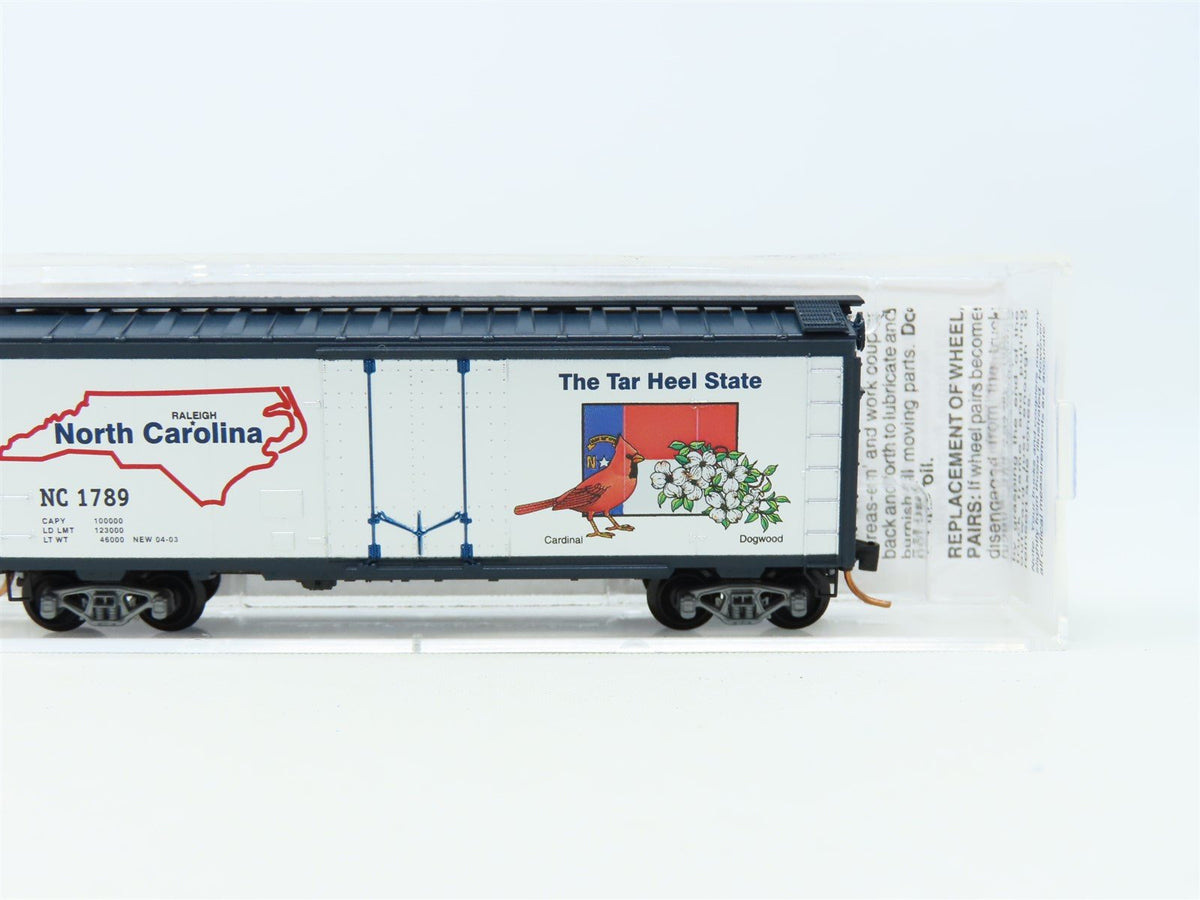 N Micro-Trains MTL 21350 NC North Carolina State 40&#39; Plug Door Box Car #1789