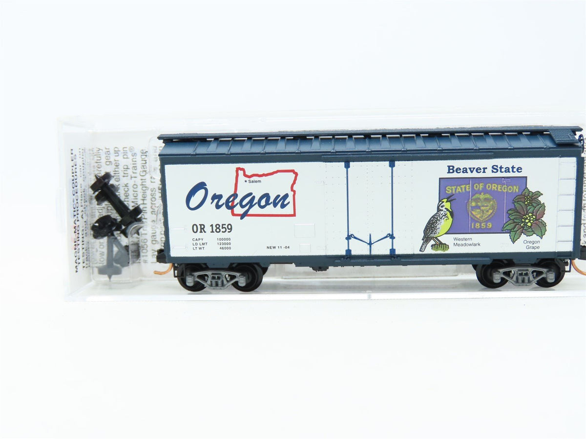 N Scale Micro-Trains MTL 21384 OR Oregon State 40&#39; Plug Door Box Car #1859