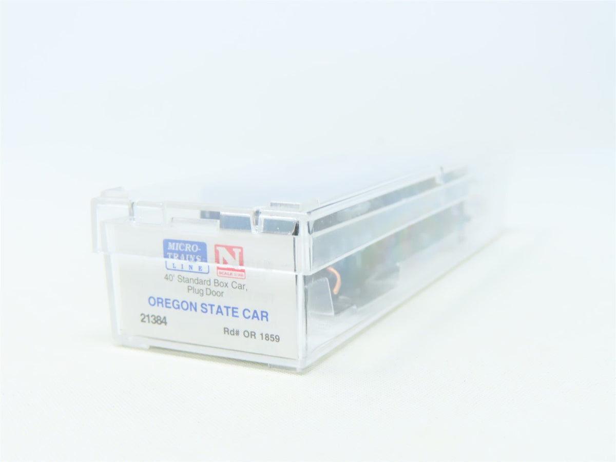 N Scale Micro-Trains MTL 21384 OR Oregon State 40&#39; Plug Door Box Car #1859