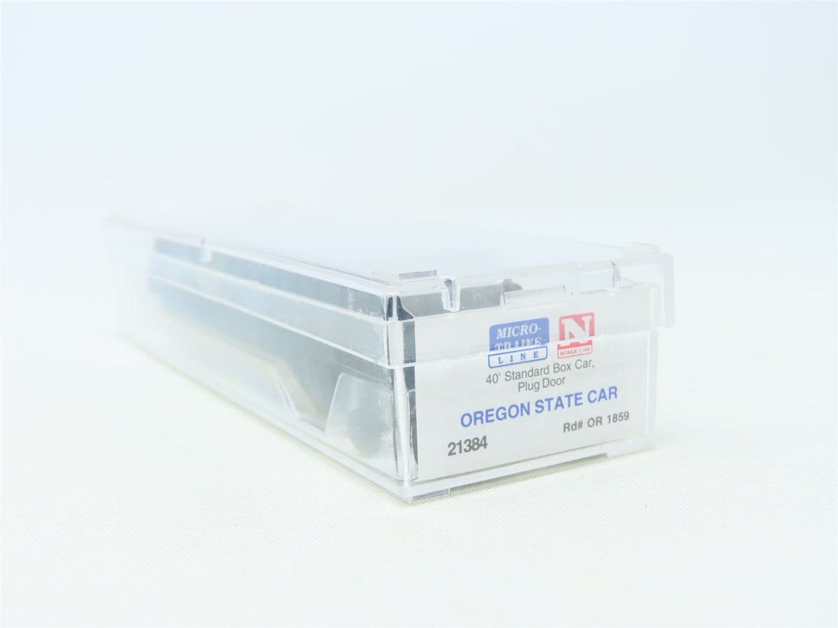 N Scale Micro-Trains MTL 21384 OR Oregon State 40&#39; Plug Door Box Car #1859