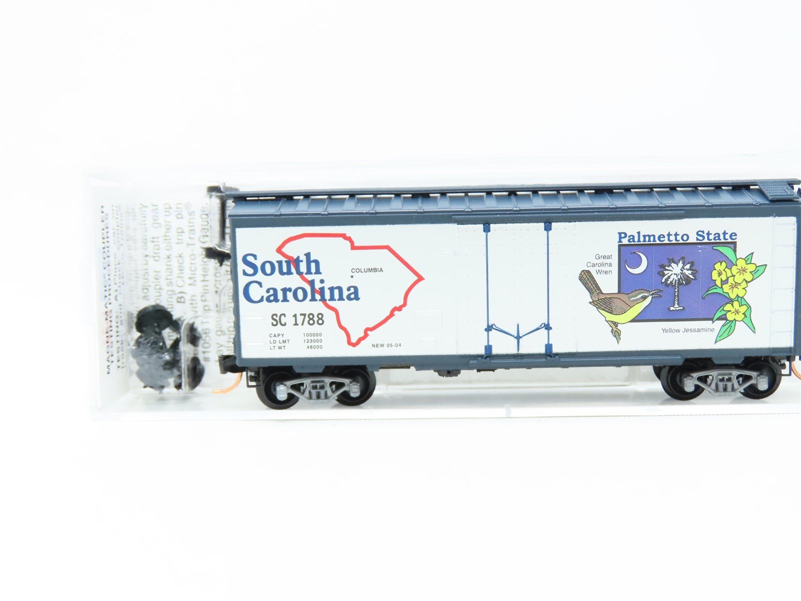 N Scale Micro-Trains MTL 21378 SC South Carolina State Plug Door Box Car #1788