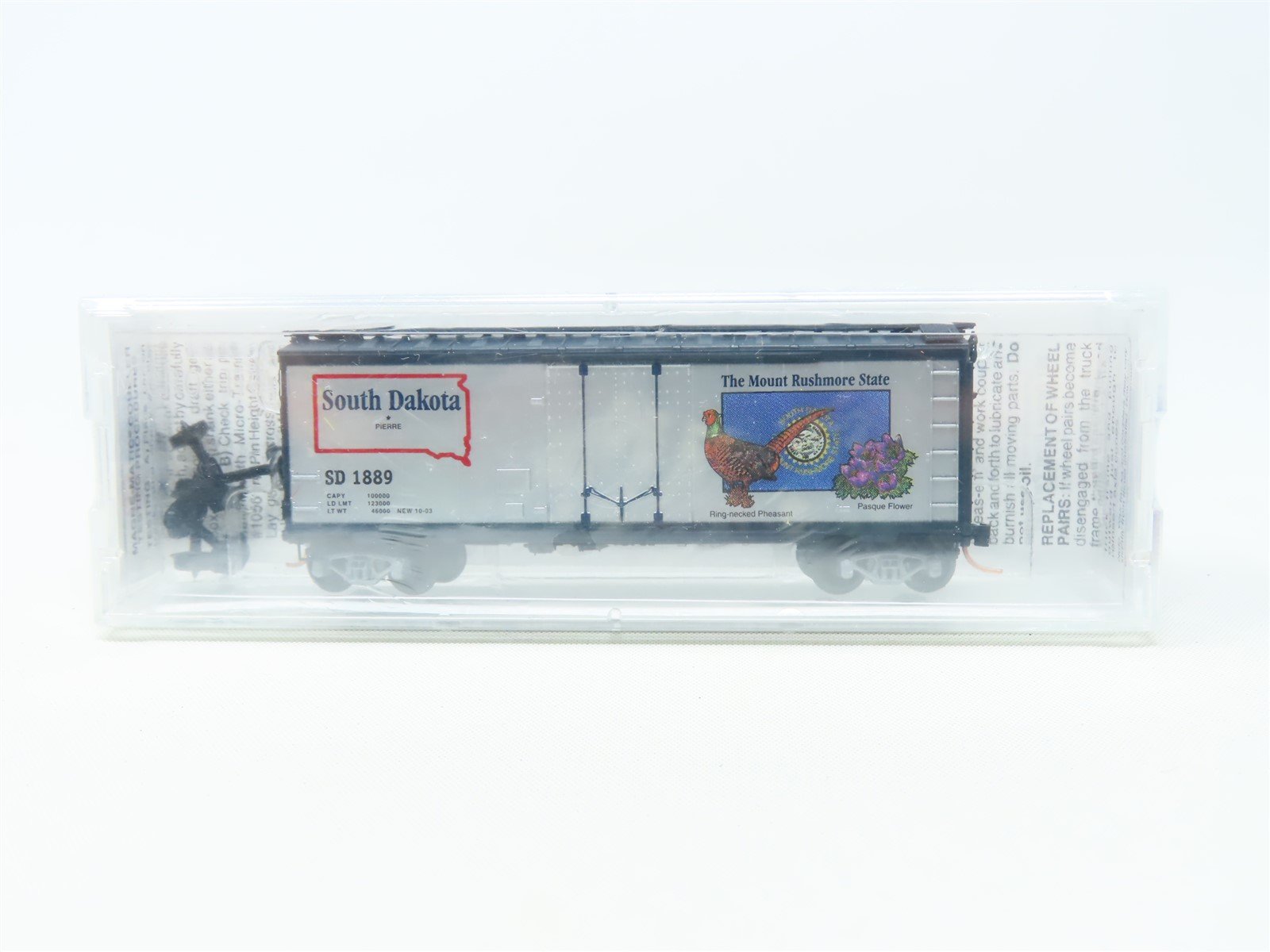 N Micro-Trains MTL 21371 SD South Dakota State ' Plug Door Box Car #1889-Sealed