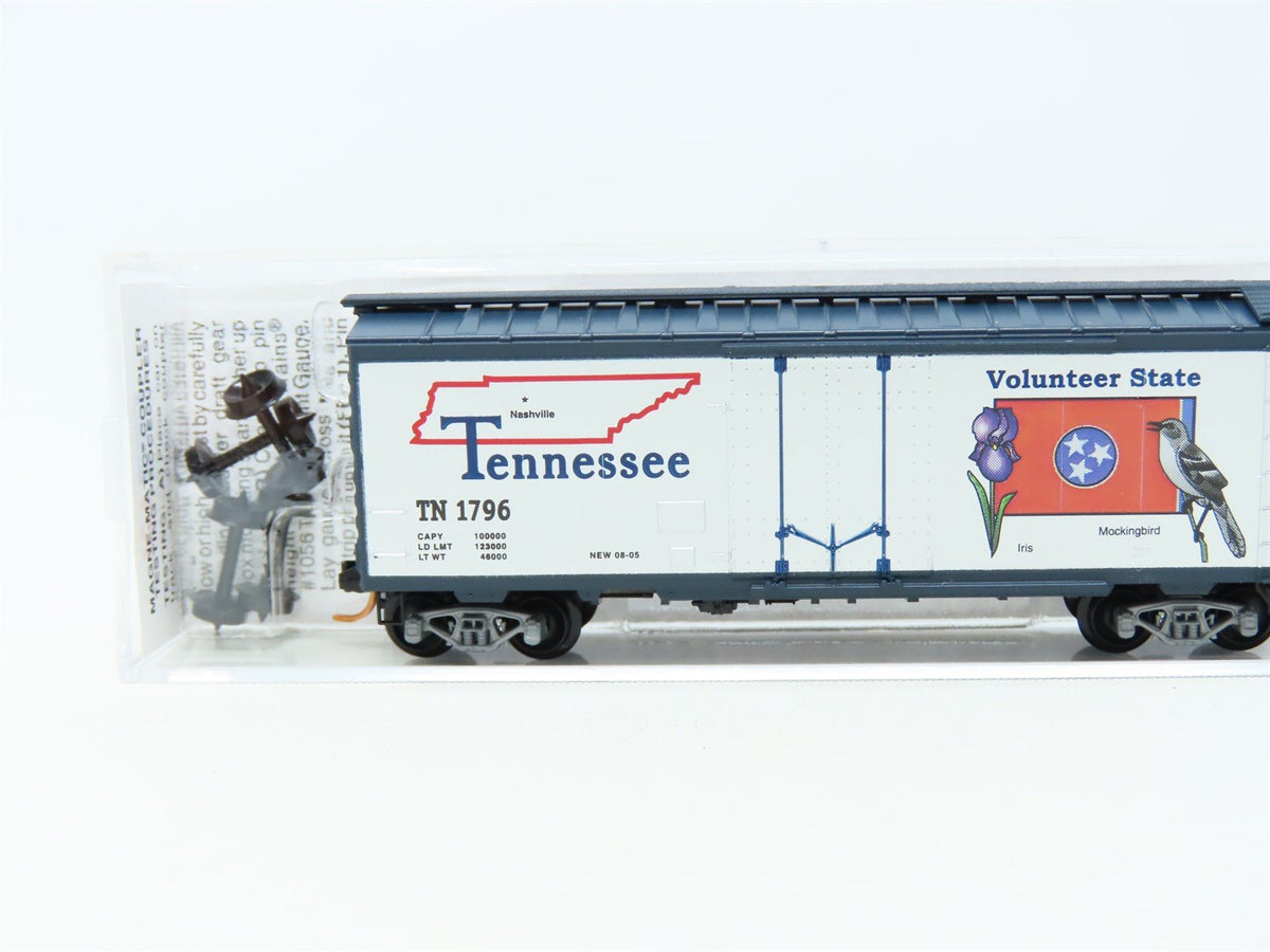 N Scale Micro-Trains MTL 0210039 TN Tennessee 40&#39; State Plug Door Box Car #1796