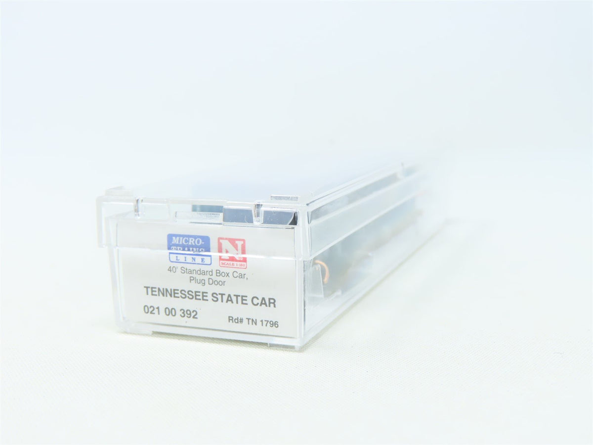 N Scale Micro-Trains MTL 0210039 TN Tennessee 40&#39; State Plug Door Box Car #1796