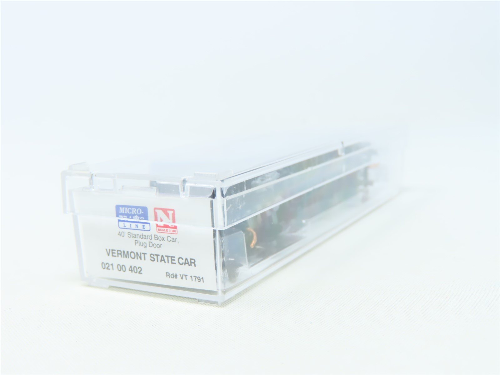 N Scale Micro-Trains MTL 02100402 VT Vermont State 40' Plug Door Box Car #1791