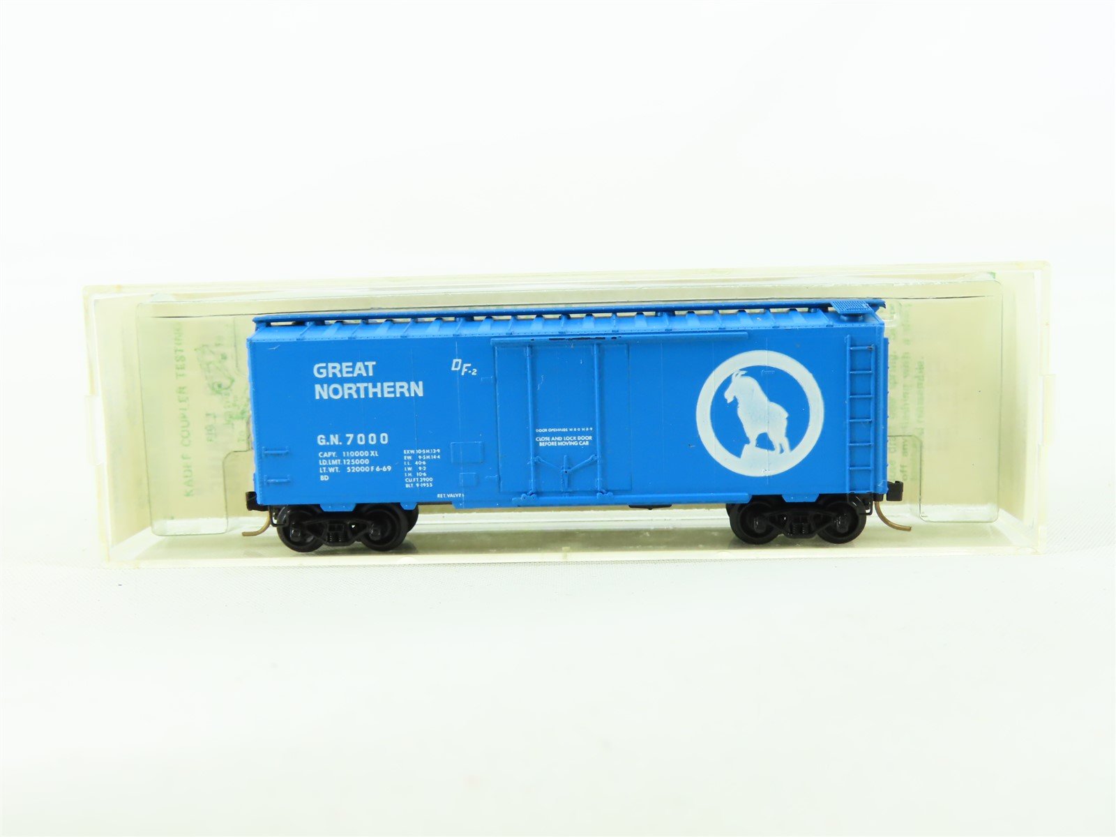 N Micro-Trains MTL/Kadee 21190 GN Big Sky Blue 40' Boxcar #7000 - Blue Label