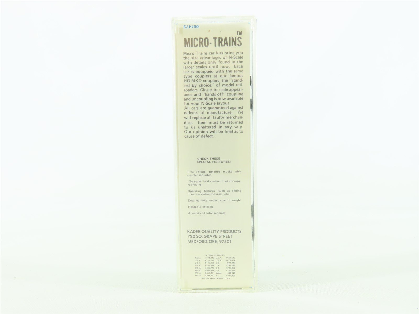 N Micro-Trains MTL/Kadee 21190 GN Big Sky Blue 40' Boxcar #7000 - Blue Label