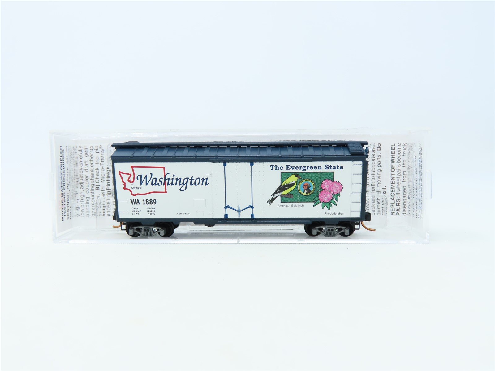N Scale Micro-Trains MTL 02100393 WA Washington State 40' Box Car #1889