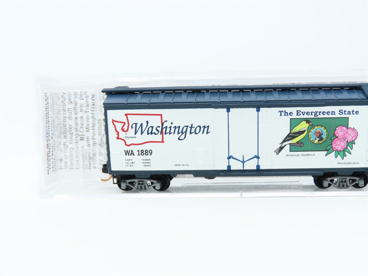 N Scale Micro-Trains MTL 02100393 WA Washington State 40&#39; Box Car #1889