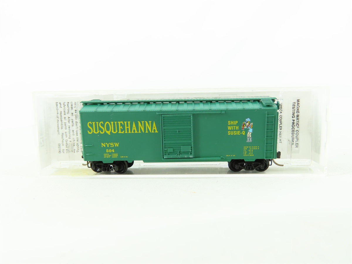 N Scale Micro-Trains MTL 20670 NYSW Susquehanna 40&#39; Boxcar #504