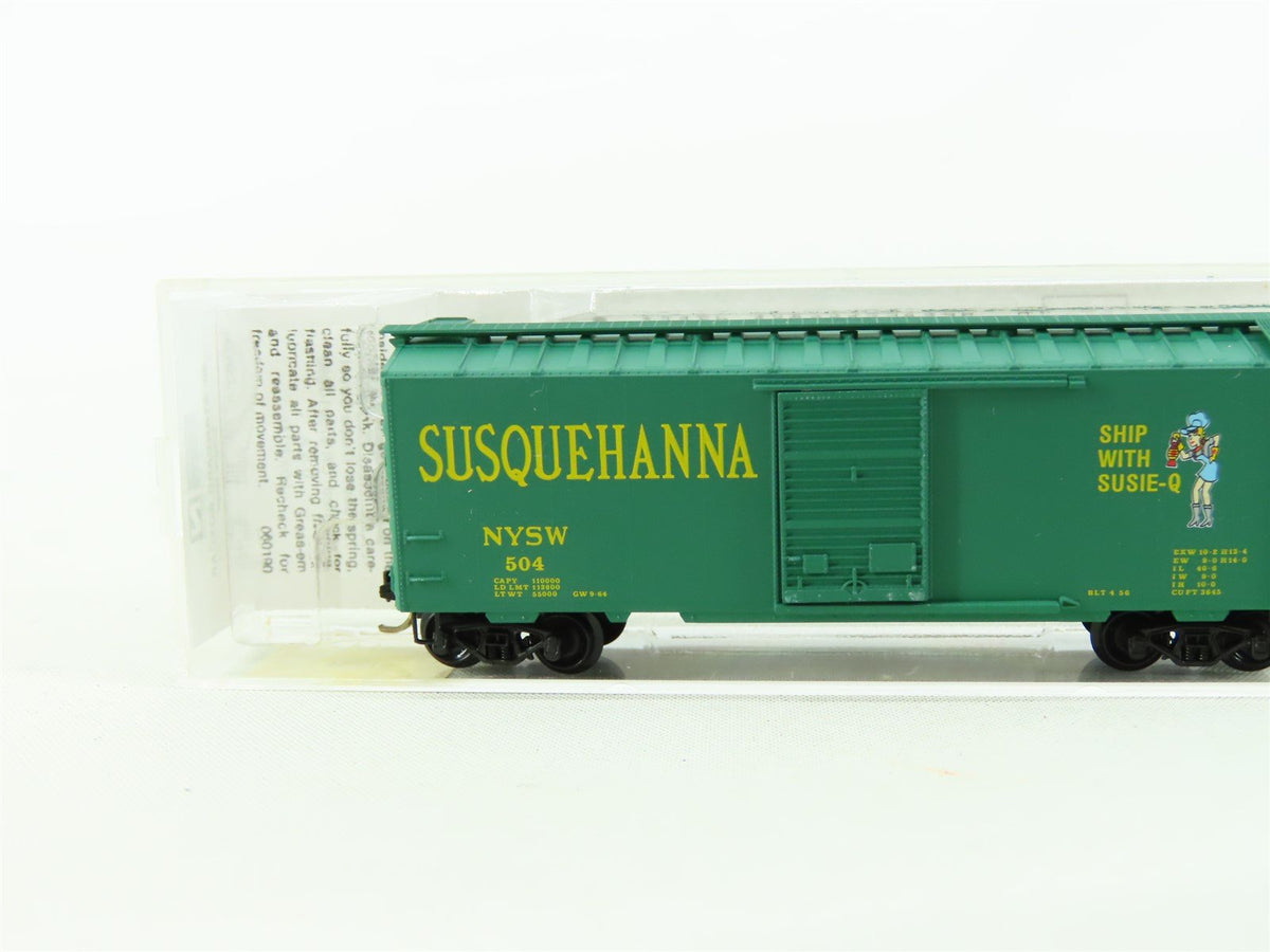 N Scale Micro-Trains MTL 20670 NYSW Susquehanna 40&#39; Boxcar #504