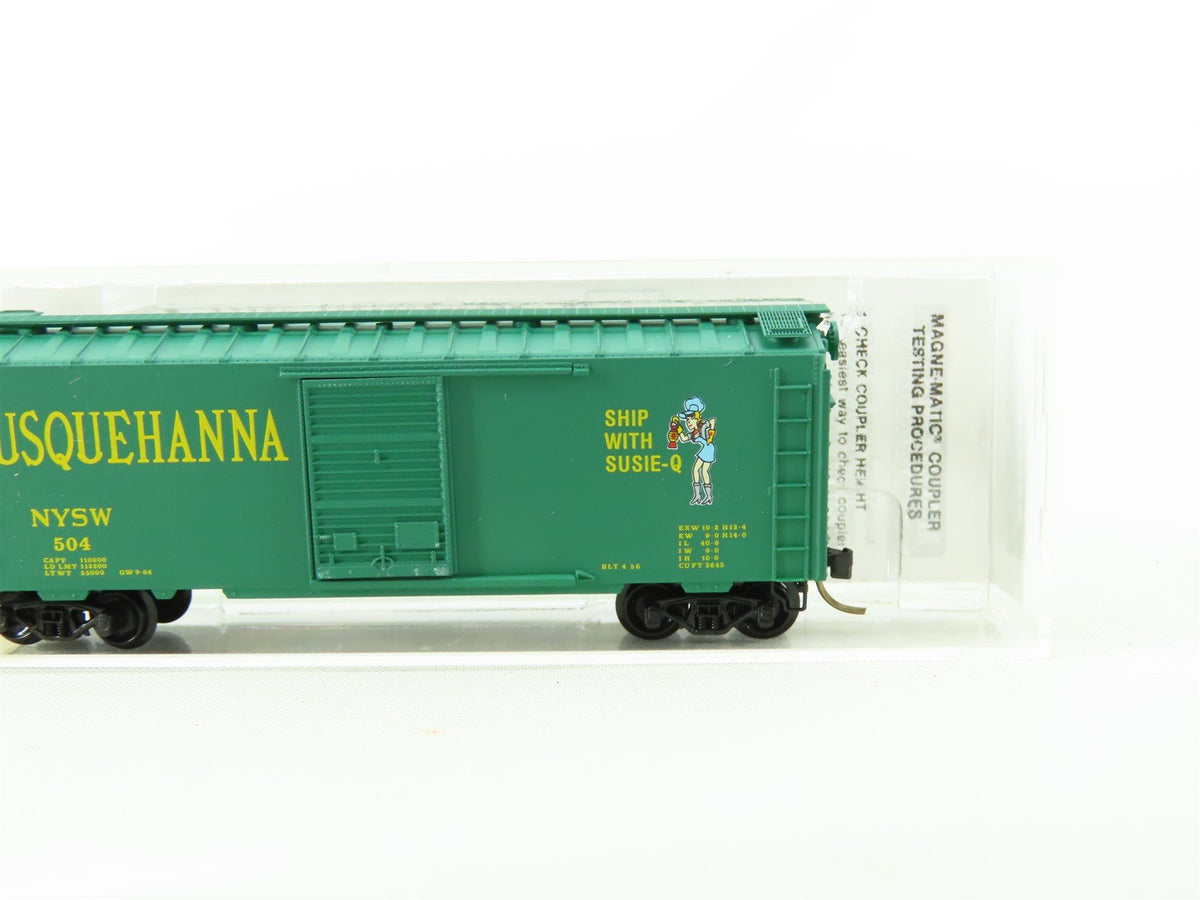 N Scale Micro-Trains MTL 20670 NYSW Susquehanna 40&#39; Boxcar #504