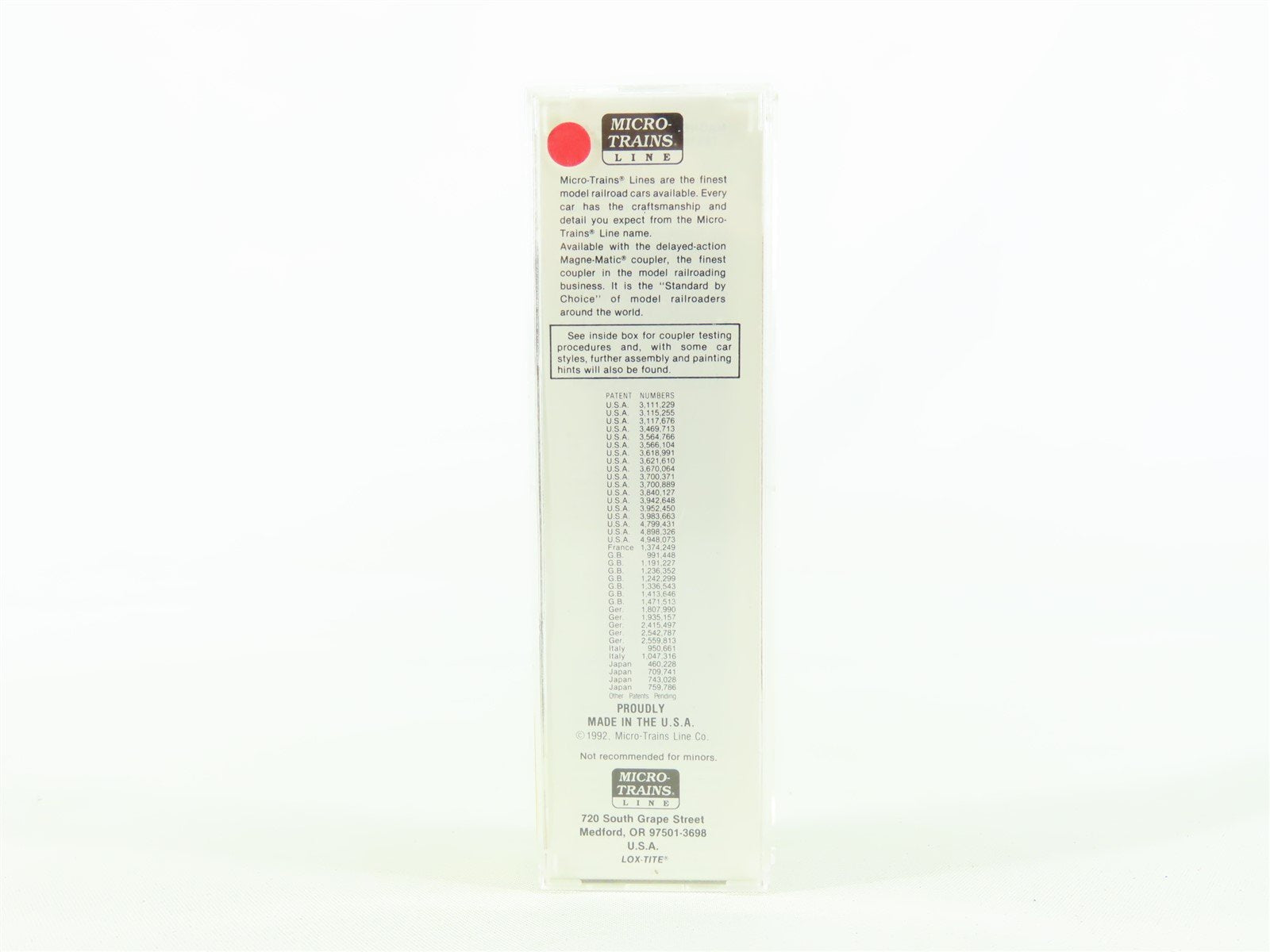 N Scale Micro-Trains MTL 21190 LOVX American Colloid Co 40' Boxcar #9116