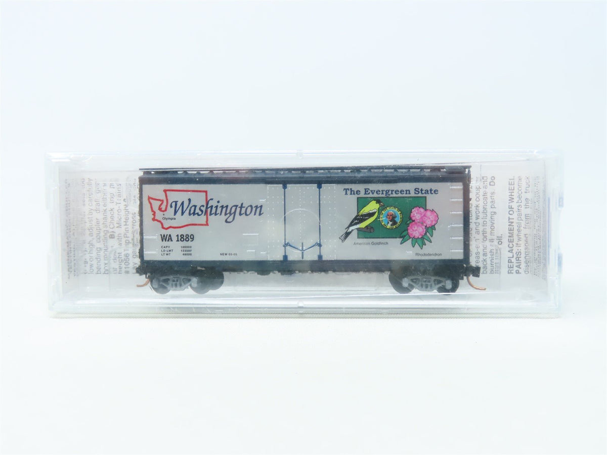 N Scale Micro-Trains MTL 02100393 WA Washington State 40&#39; Box Car #1889 Sealed