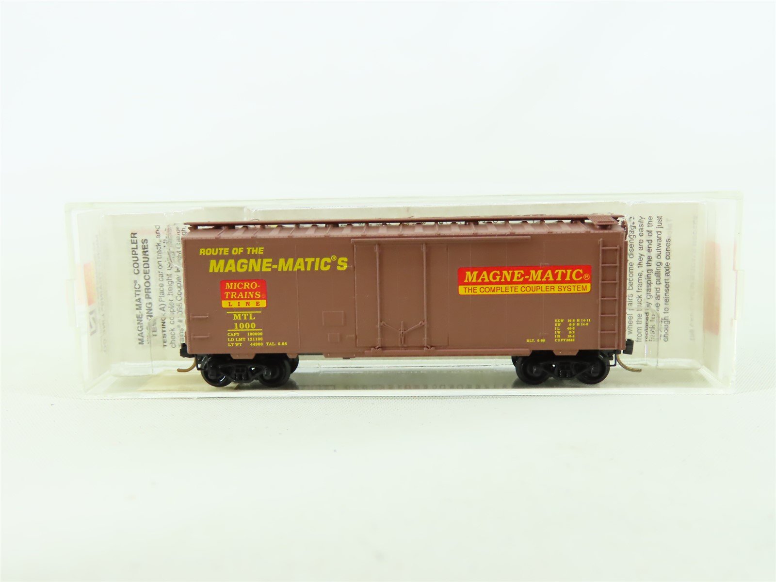 N Scale Micro-Trains MTL 21220 MTL Magne-Matic 40' Boxcar #1000